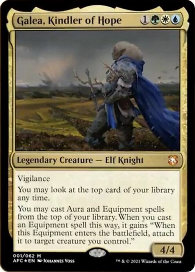 Galea, Kindler of Hope (Display Commander) [Dungeons & Dragons: Adventures in the Forgotten Realms Commander] MTG Single Magic: The Gathering  | Multizone: Comics And Games