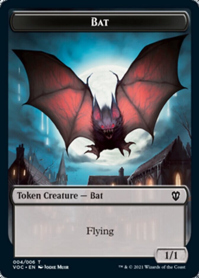 Blood // Bat Double-sided Token [Innistrad: Crimson Vow Commander Tokens] MTG Single Magic: The Gathering  | Multizone: Comics And Games