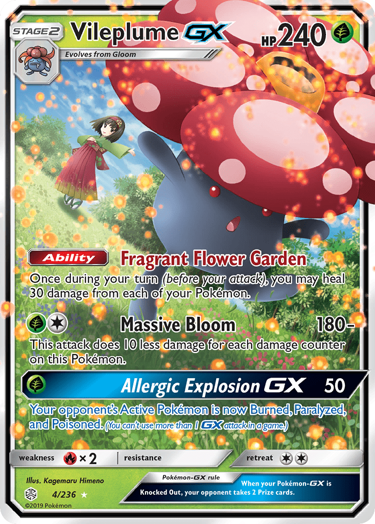 Vileplume GX (4/236) [Sun & Moon: Cosmic Eclipse] Pokemon Single Pokémon  | Multizone: Comics And Games