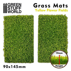 Grass mats Cut-out Hobby Product Green Stuff World Yellow flower fields  | Multizone: Comics And Games