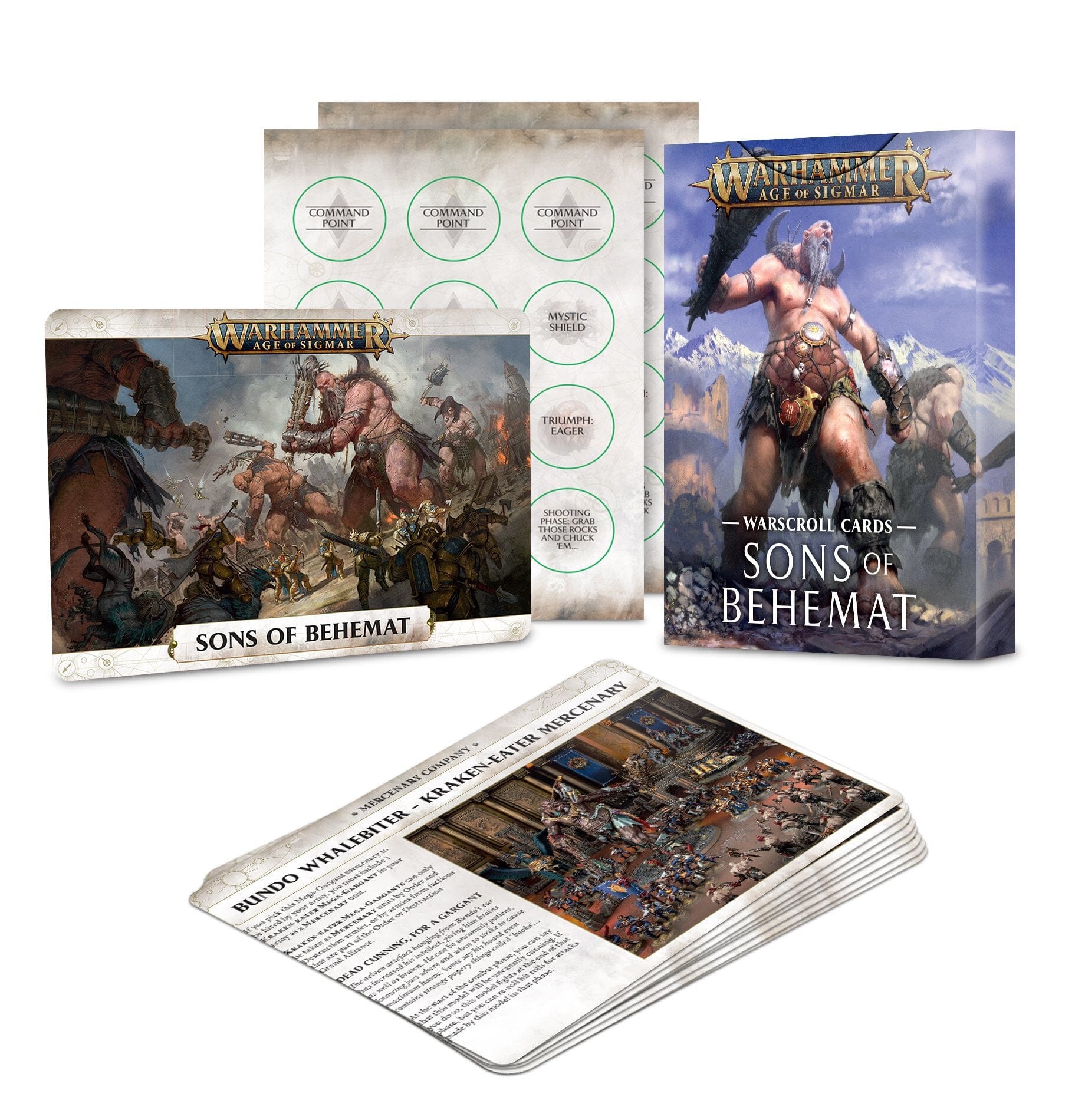 Sons of Behemat Warscroll Cards AOS 2e Warhammer AOS Multizone: Comics And Games  | Multizone: Comics And Games