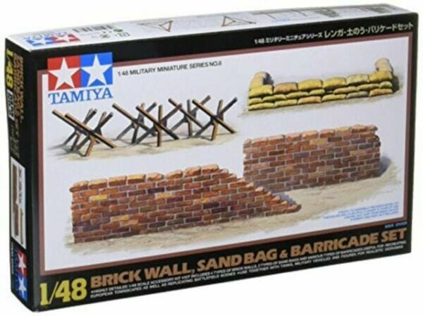 Tamiya 1/48 Brick wall, Sand Bag & Barricade set Miniature Multizone: Comics And Games  | Multizone: Comics And Games