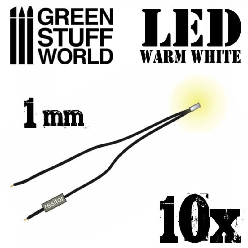 LED Lights - 2mm Miniatures|Figurines Green Stuff World warm White  | Multizone: Comics And Games