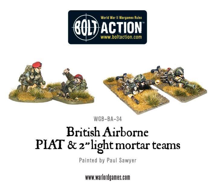 British Airborne Piat & light mortar teams Bolt Action Warlord Games  | Multizone: Comics And Games